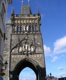Tower On Charles Bridge Prague Royalty Free Stock Image Tower On Charles Bridge Prague Royalty Free Stock Image
