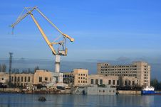 View Of A Shipbuilding Plant Royalty Free Stock Photo View Of A Shipbuilding Plant Royalty Free Stock Photo