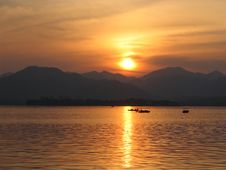 Sunset Of West Lake Stock Images Sunset Of West Lake Stock Images