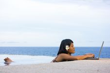 Work Anywhere In Paradise Stock Images