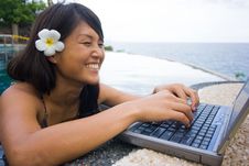 Work Anywhere In Paradise Stock Image