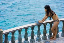 Work Anywhere In Paradise Royalty Free Stock Photography