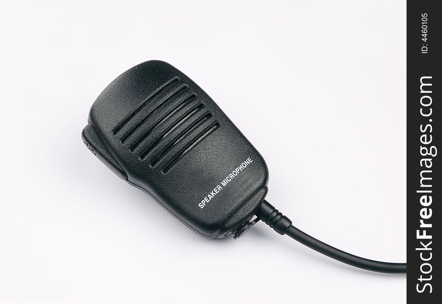 Close up of transceiver radio microphone speaker