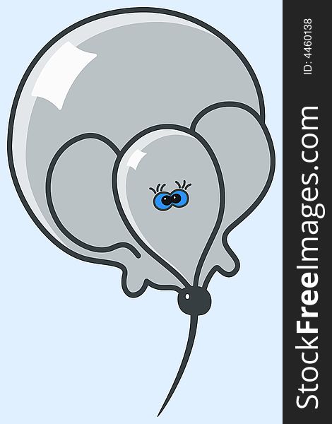 Vector illustration of balloon mouse