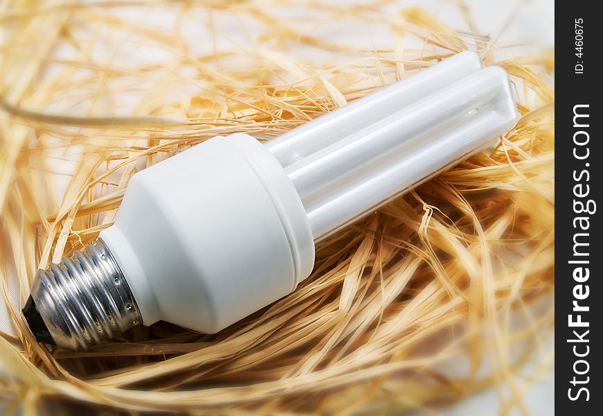 Close-up of a low energy light bulb. Close-up of a low energy light bulb
