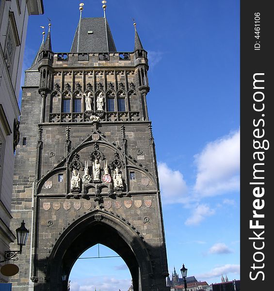 Tower On Charles Bridge Prague