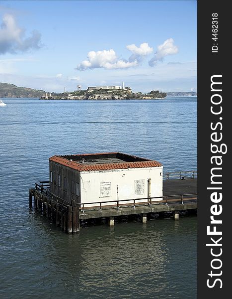 Alcatraz Island in the distance from San Francisco.