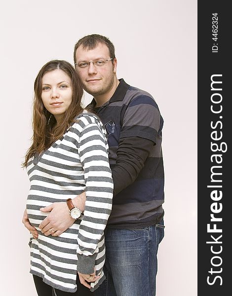 Picture of happy couple waiting fot a baby. Picture of happy couple waiting fot a baby