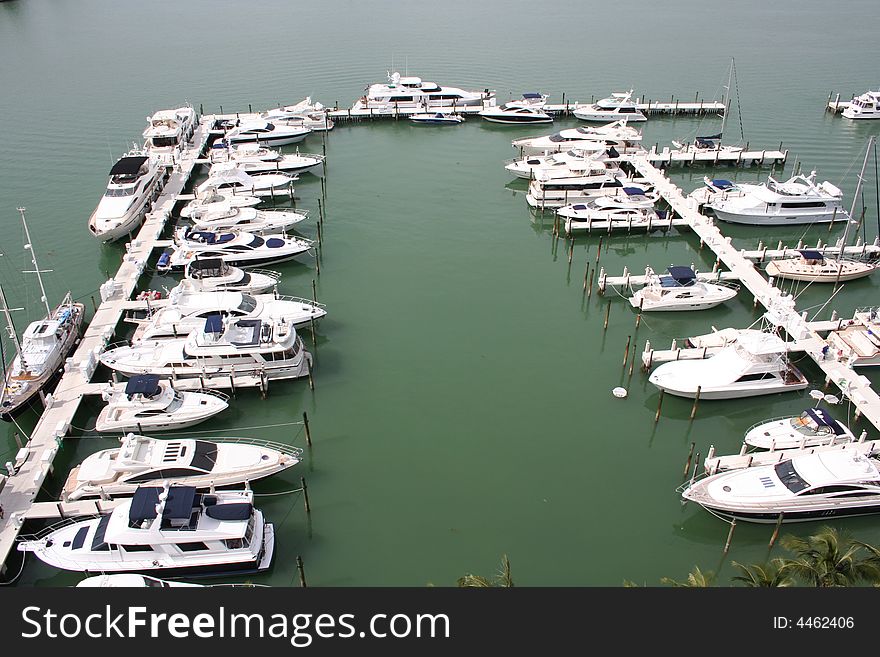 Private docks at Sunset Harbor, Miami Beach