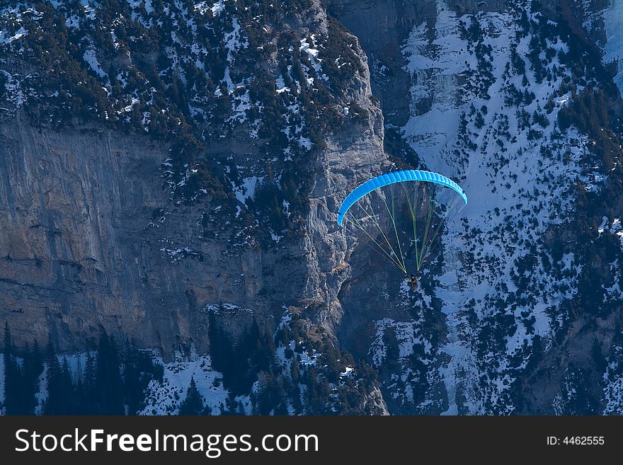 Paragliding in Swiss Alps