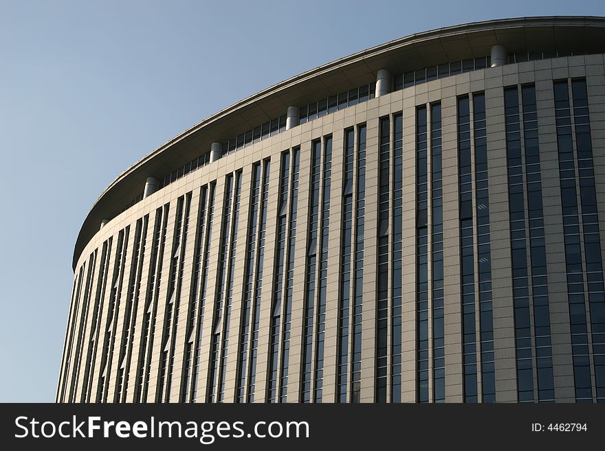 White round office building in Shenyang city China. White round office building in Shenyang city China