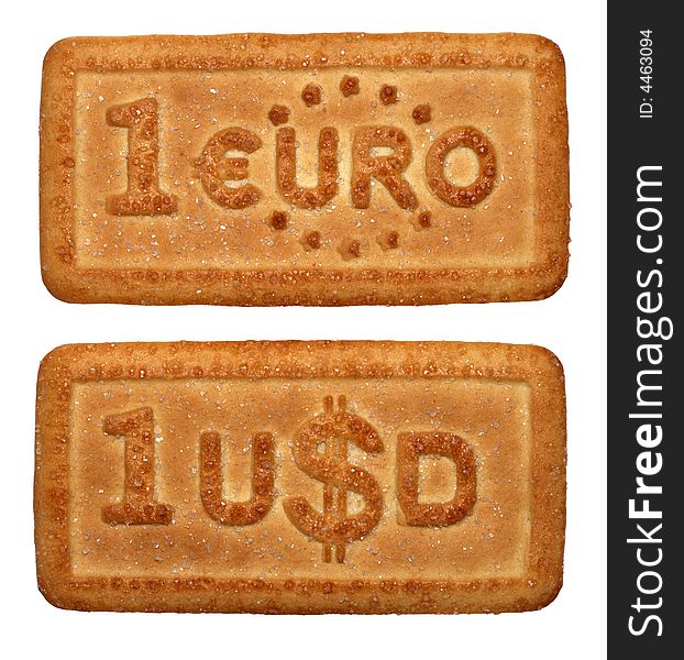 Biscuits in form of money bills