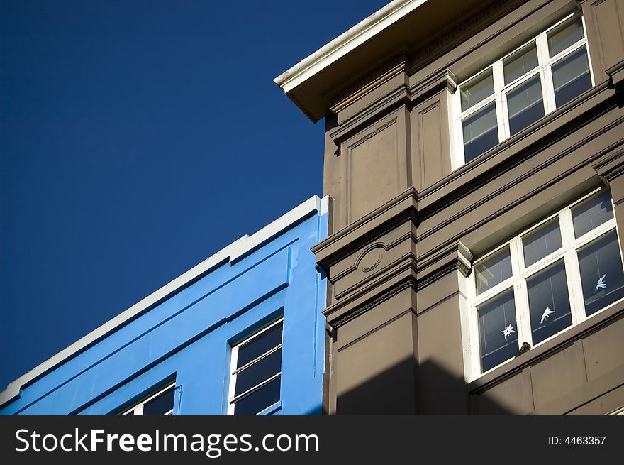 Classic Victorian town buildings and sky. Classic Victorian town buildings and sky