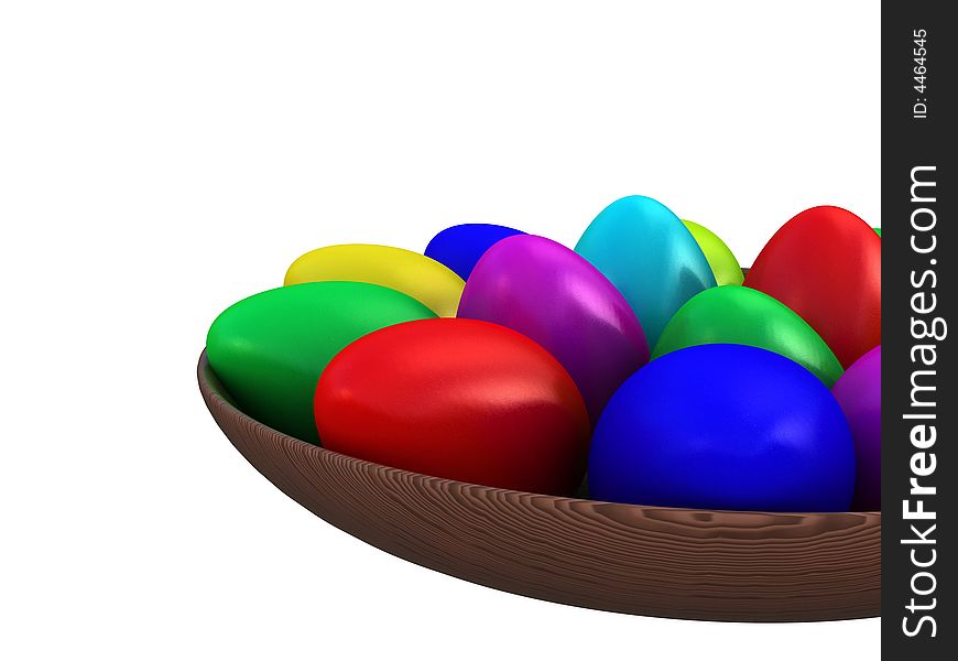 The 3d isolated color easter eggs, concepts ideas