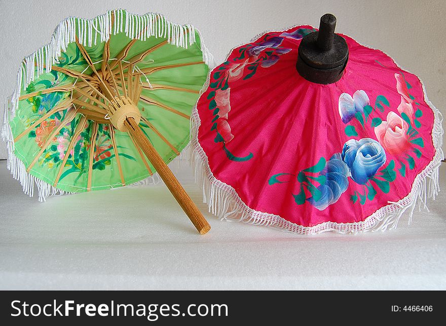 A pair of Vietnamese umbrella for interior decoration