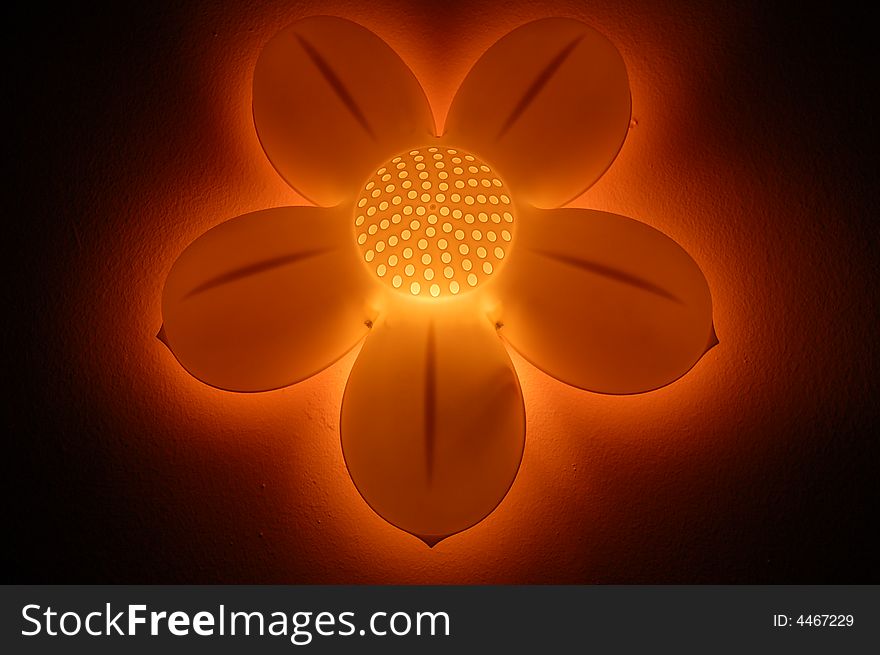 Flower shape wall hung lamp or light. Flower shape wall hung lamp or light