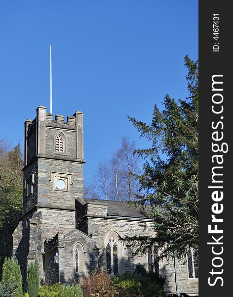 A view of St Mary's church near William Wordsworth's former home at Rydal in the English lake District. A view of St Mary's church near William Wordsworth's former home at Rydal in the English lake District