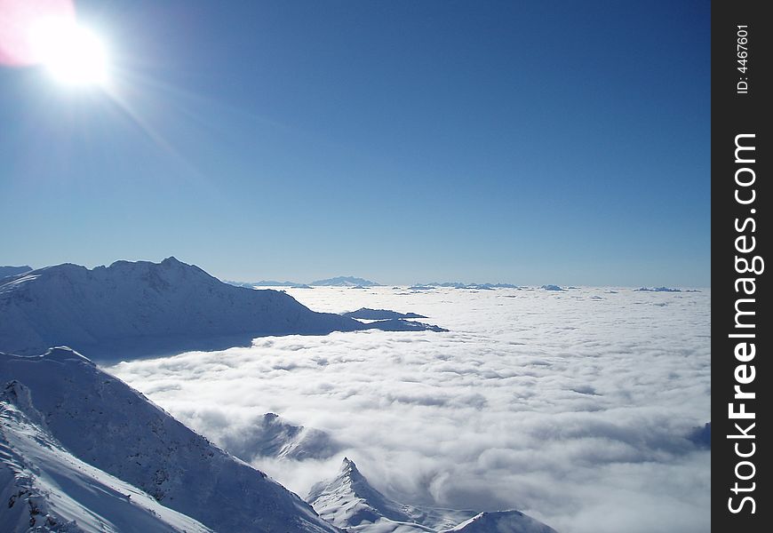 French Alps Above The Clouds