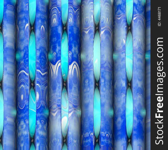 Abstract background blue form tubes