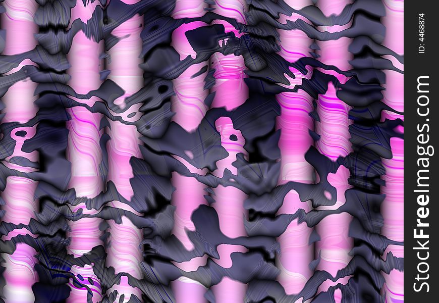 Background abstracts pink and black form tube
