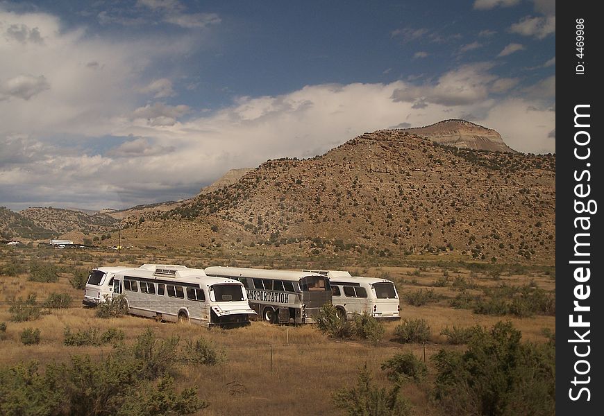 Old buses in Colorado... forever. Old buses in Colorado... forever.