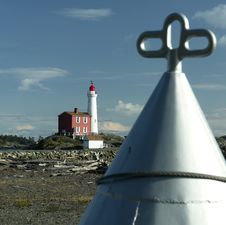 Lighthouse Canada Buoy Beach Stock Photo