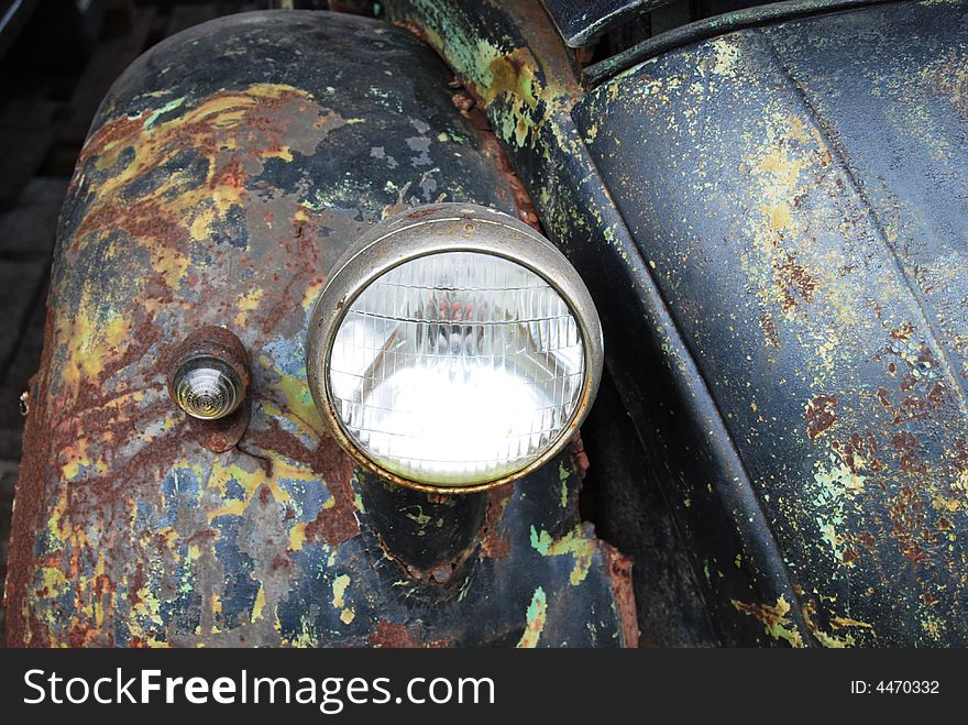 Antique rusted car