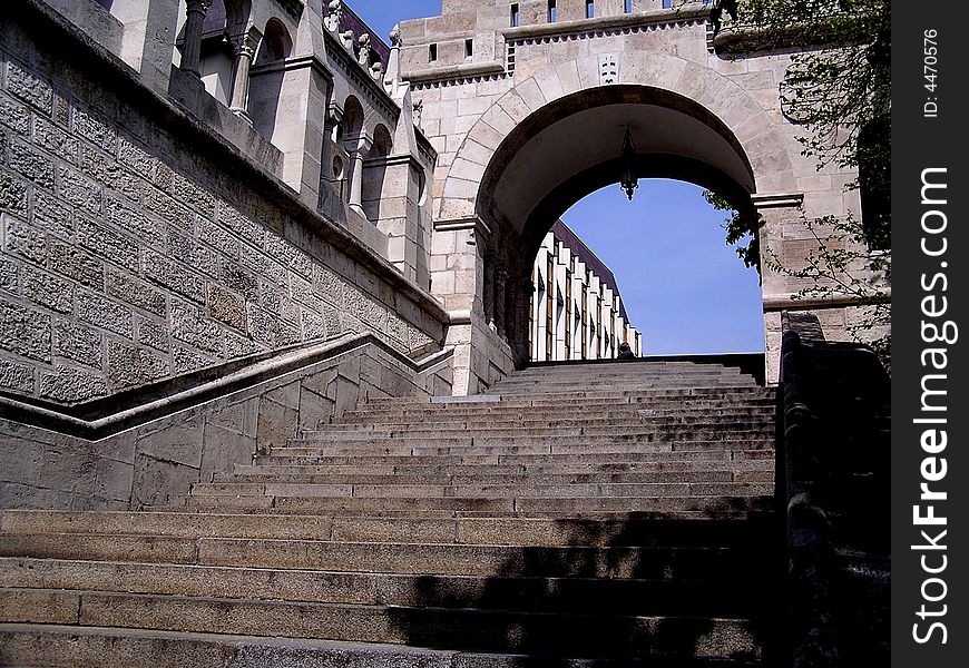 Stairs to the castle, Budapest. Stairs to the castle, Budapest