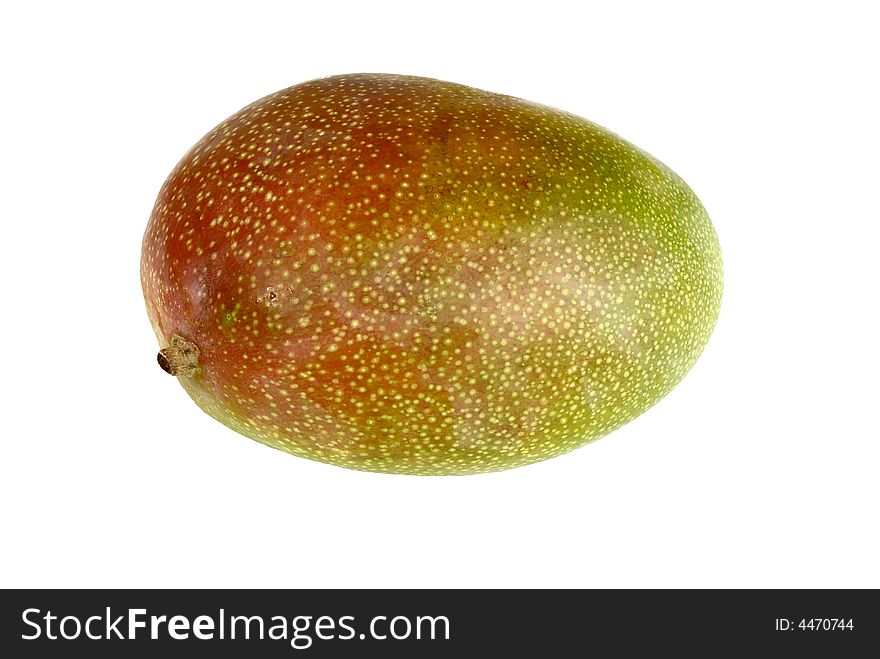 Ripe mango isolated on white