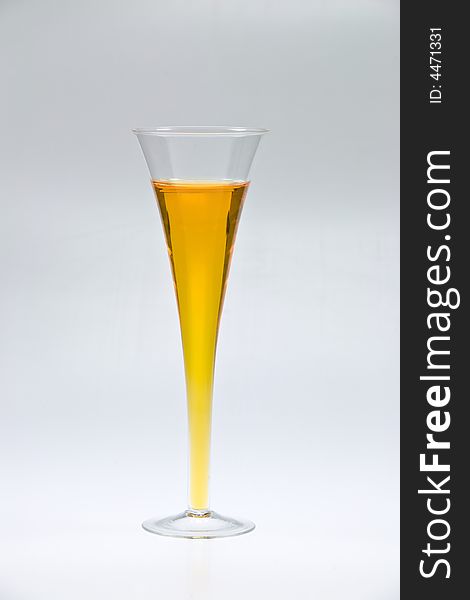 Glass with orange drink