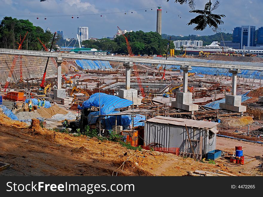 Construction Place At The Seaside