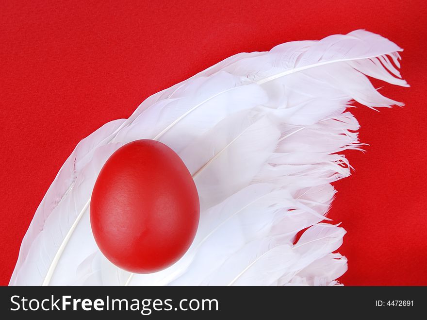 Egg on a angels wings in easter decorations