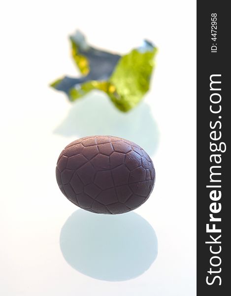 A isolated shot of easter eggs