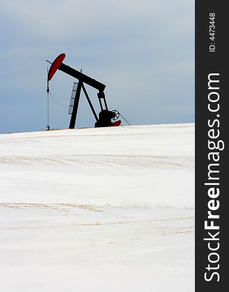 Oil exploration during the Alberta winter. Oil exploration during the Alberta winter