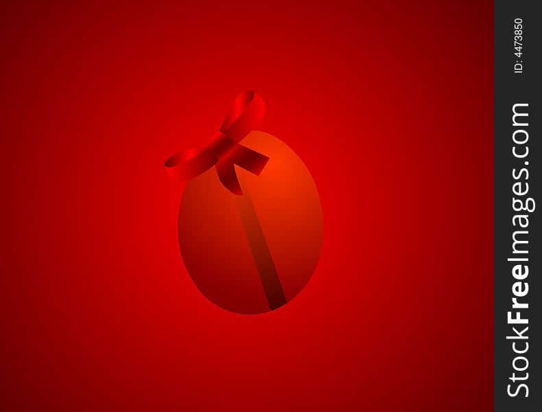 Easter egg with bow