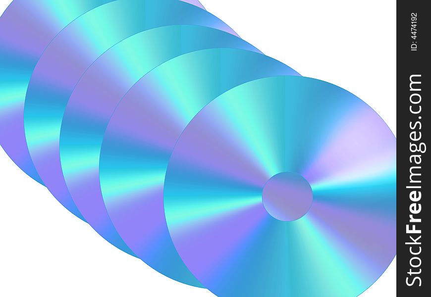 An image of digital disc composing a line. An image of digital disc composing a line.