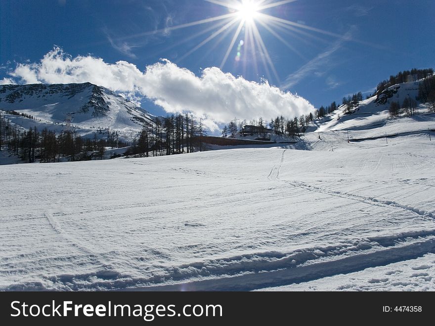 LaThuile, Snow, Trees And Slop