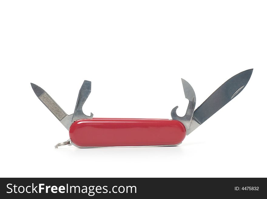 Swiss knife isolated on a white. Swiss knife isolated on a white