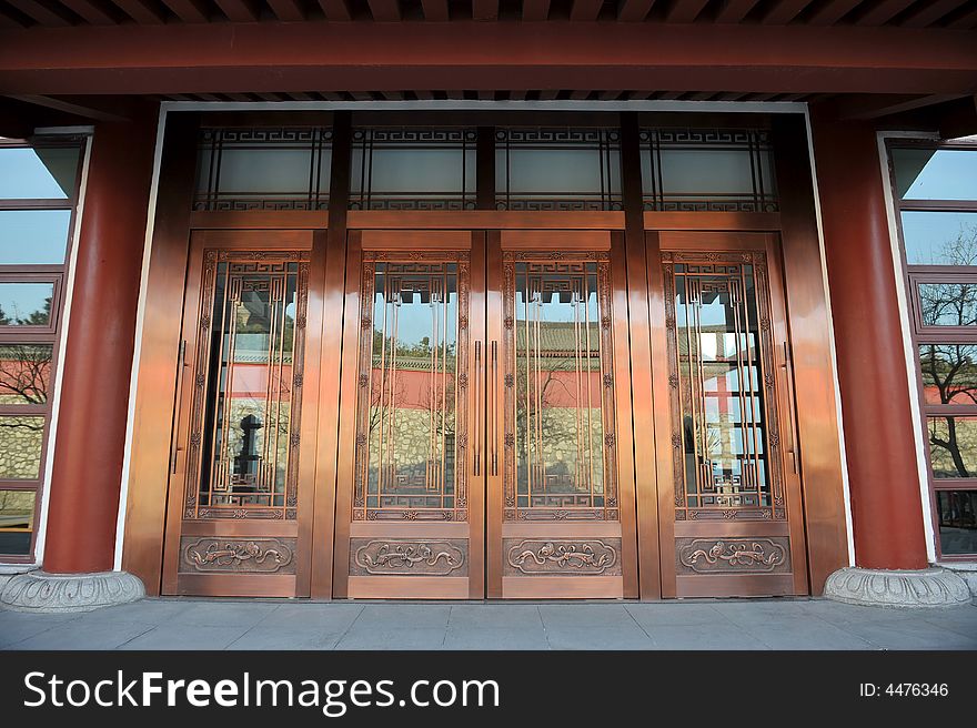 Chinese traditional style door ,Xian,China.
