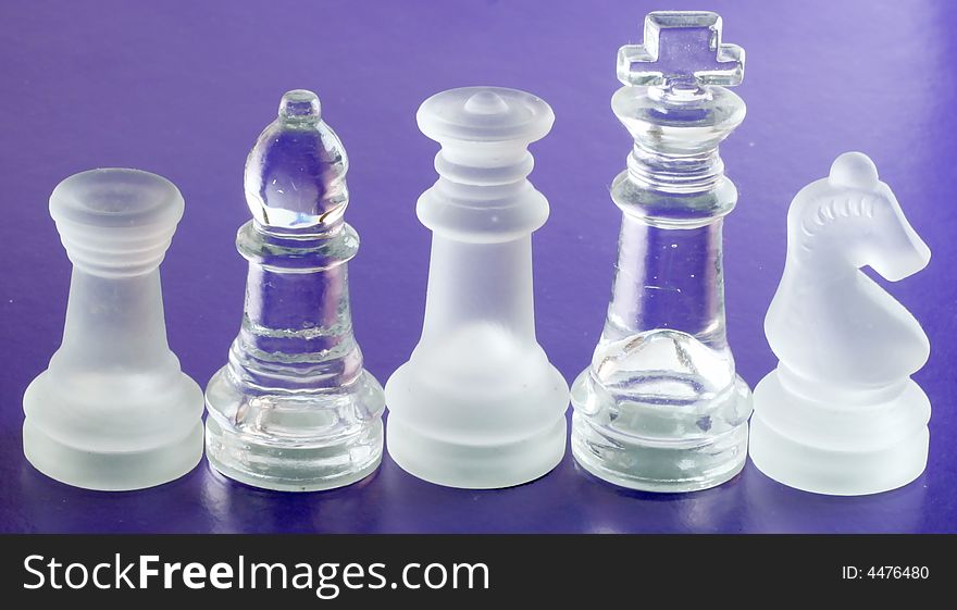 A number of isolated chess figuries