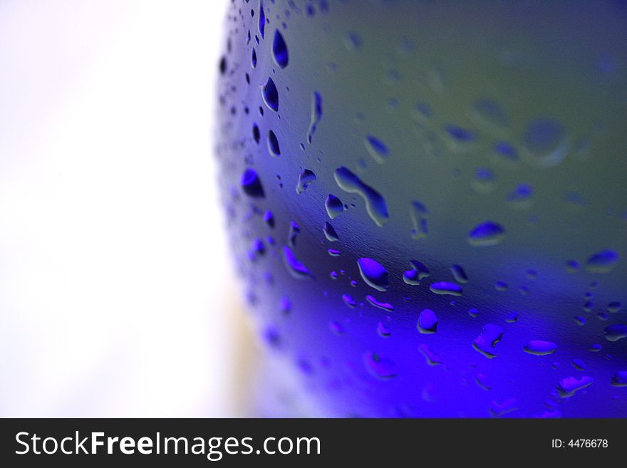 Close-up, diagonal shot of a bottle of water. Close-up, diagonal shot of a bottle of water