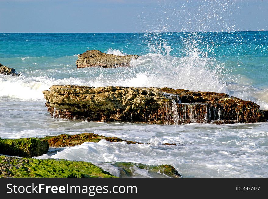 Wild wave and very danger sea