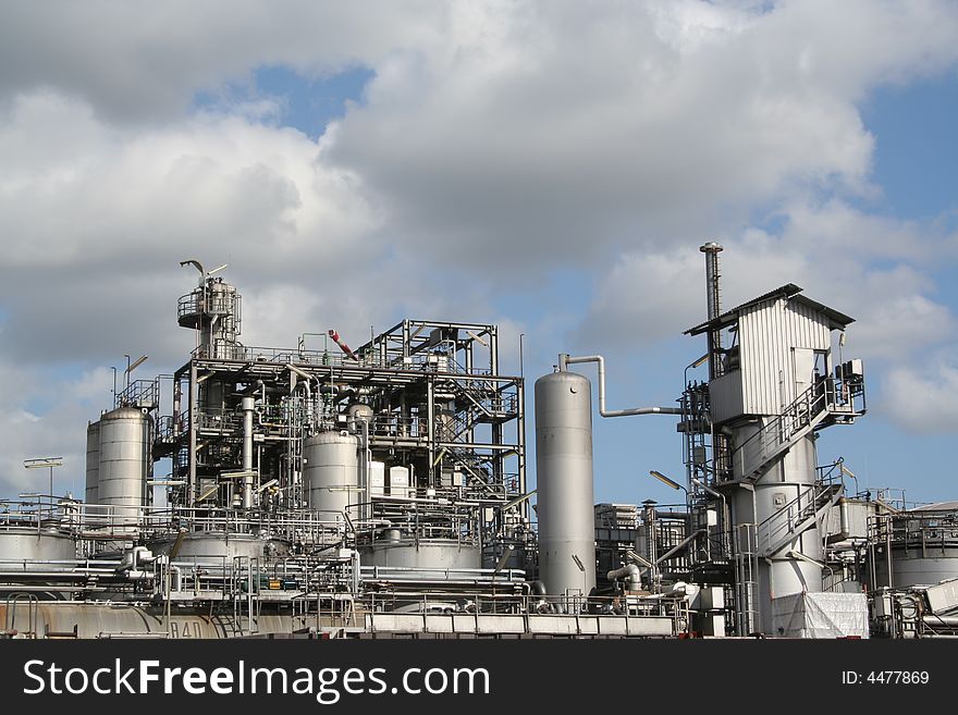 A Refinery in the hamburg harbor