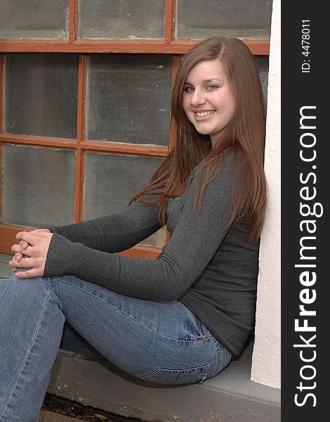 High School Girl In Window Full