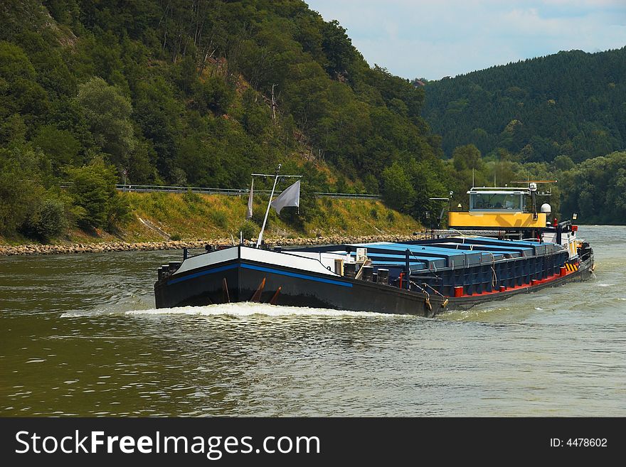 Inland Vessel on the Danube River.