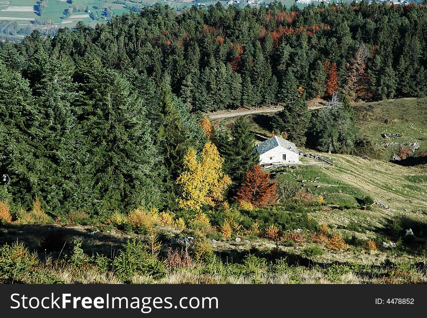 Autumn landscape in alps mountain. Autumn landscape in alps mountain