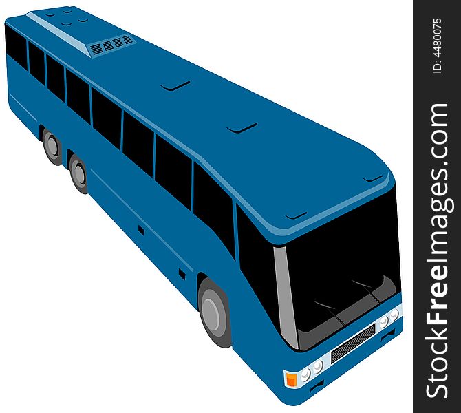 Blue Tourist Bus