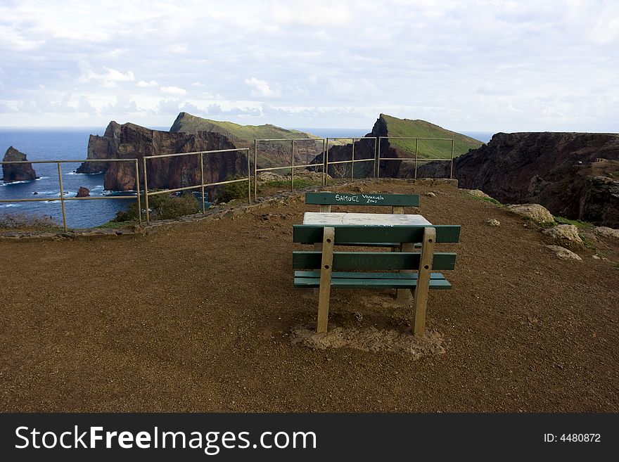 Madeira island, coast landscape at sunset - Atlantic ocean - Portugal. Madeira island, coast landscape at sunset - Atlantic ocean - Portugal