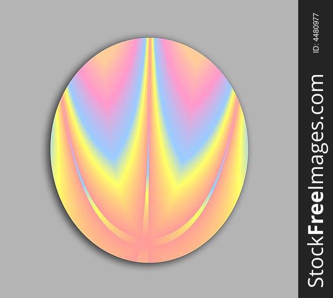 A oval shaped fractal done in pastel colors. A oval shaped fractal done in pastel colors.