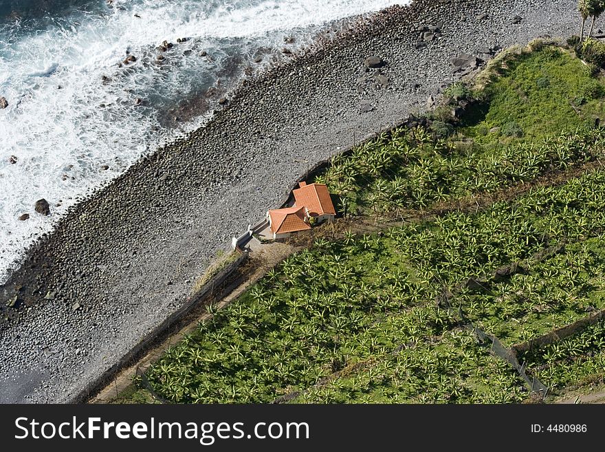 Madeira island, coast landscape at sunset - Atlantic ocean - Portugal. Madeira island, coast landscape at sunset - Atlantic ocean - Portugal